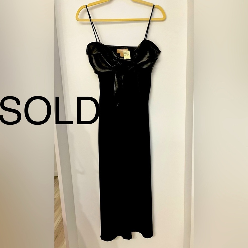 Bergdorf Goodman Slip Dress with Leather top
